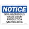 Signmission OSHA Sign, 18" H, 24" W, Aluminum, Non-Hazardous Waste Drum Production Staging Area Sign, Landscape OS-NS-A-1824-L-15076 - alternate 1